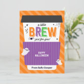 秋ハーベスト先生ハロウィンコーヒーギフトカード 招待状 (スタンド正面)