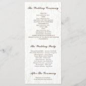 秋ハーベ素朴ストカボチャフローラ結婚式 プログラム (裏面)