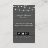 秋ハーベ素朴ストヴィンテージトラックバーンウッド 名刺 (裏面)