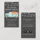 秋ハーベ素朴ストヴィンテージトラックバーンウッド 名刺 (正面/裏面)