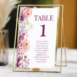 秋バイオレットマゼンタパープルフローラフラワー結婚ズ テーブルナンバー<br><div class="desc">秋紫マゼンタパープルフローラ結婚の表番号（名前あり）!</div>