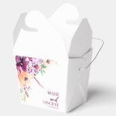 秋バイオレットマゼンタパープルフローラフラワー結婚ズ フェイバーボックス (オープン)