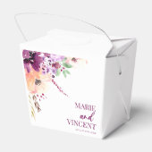 秋バイオレットマゼンタパープルフローラフラワー結婚ズ フェイバーボックス (裏面サイド)