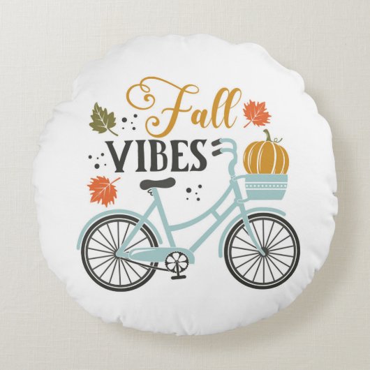 秋バイサイクリング ラウンドクッション (正面)