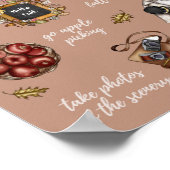 秋バケットリストプリント ポスター (角)