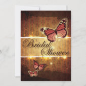 秋バタフライスチームパンクブライダルシャワー 招待状 (正面)