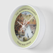 秋バターメアビレッジレイクディストリクトイングランド 壁時計 (傾斜)