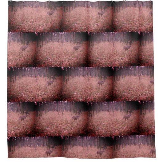 秋バックでウッズのシャワーカーテン シャワーカーテン (正面)