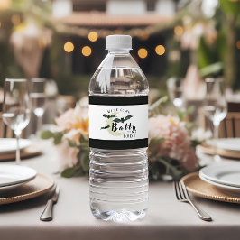 秋バティベビーブラックこうもりベビーシャワー ペットボトルラベル