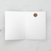 秋バニーラビットイエローフラワーズウォーターカラーアート カード (内部)