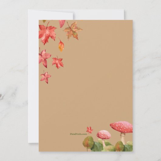 秋バニー誕生日招待状 招待状 (裏面)