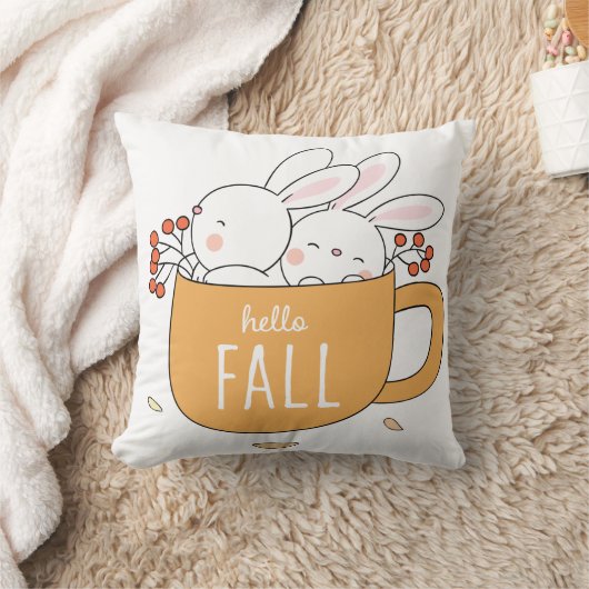 秋バニー クッション (ブランケット)