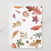 秋バプテスマ|紅葉と金ゴールドクロス 招待状 (裏面)