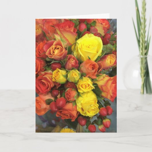 秋バラグリーティングカード カード (正面)