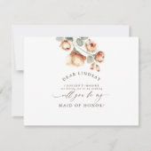 秋バラフローラブライデスメイド – メイド・オブ・オーナー(花嫁付き添い人) 招待状 (正面)