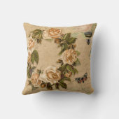 秋バラフローラ花束花ビーンエフェメラ クッション (裏面)