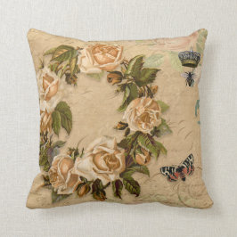 秋バラフローラ花束花ビーンエフェメラ クッション