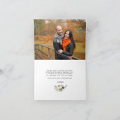 秋バラブライダルシャワーフォトサンキューカード サンキューカード (内部)