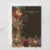 秋バラ秋蝶銀金ゴールド 招待状 (裏面)