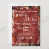 秋バラ結婚ズ秋フローラエレガント 招待状 (正面)