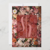 秋バラ結婚ズ秋フローラエレガント 招待状 (裏面)