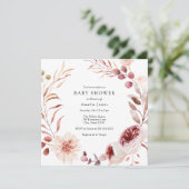 秋バーガンディベビーシャワー招待状 招待状 (スタンド正面)