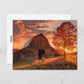 秋バーサンセットカスタム感謝祭 シーズンカード (正面/裏面)