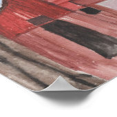 秋バーンウォーターカラーパステル ポスター (角)