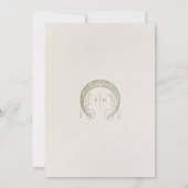 秋バーンオレンジ結婚金ゴールドズアールヌーボーミュシャ 招待状 (裏面)