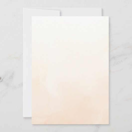 秋バーントオレンジバラティール(緑がかった色)グリーン結婚リー 招待状 (裏面)