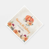 秋バーンドオレンジカボチャパッチ誕生日 スタンダードランチョンナプキン (角)