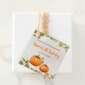 秋バーンドオレンジカボチャパッチ誕生日 フェイバータグ (インサイチュ)