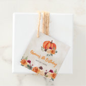 秋バーンドオレンジカボチャパッチ誕生日 フェイバータグ (インサイチュ)