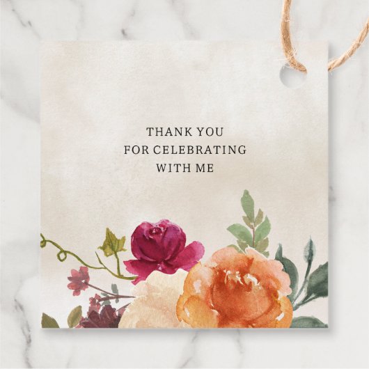 秋バーンドオレンジカボチャパッチ誕生日 フェイバータグ (裏面)