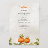 秋バーンドオレンジカボチャパッチ誕生日 メニュー (正面)