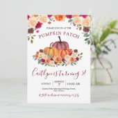 秋バーンドオレンジカボチャパッチ5th誕生日 招待状 (スタンド正面)
