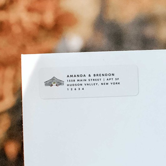 秋バーンバイパンプキンス差出人住所ラベル ラベル