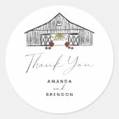 秋バーンパンプキンス結婚ズサンキュー ラウンドシール (正面)