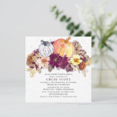 秋バ素朴ルガンディフローラパンプキンブライダルシャワー 招待状 (スタンド正面)