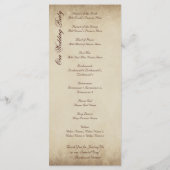 秋パインツリーズオータム結婚式 プログラム (裏面)