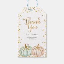 秋パステルパンプキンジェンダーリビールサンキューラベル