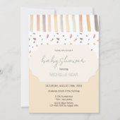 秋パステルモダンカラーズパターン 招待状 (正面)