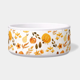 秋パターンとカボチャ葉、：秋のエレガンス ボウル