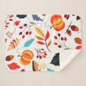 秋パターンシェルパブランケット シェルパブランケット (正面(横))