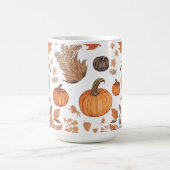 秋パターンデザイン コーヒーマグカップ (中央)