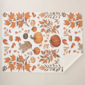 秋パターンデザイン シェルパブランケット (正面(横))