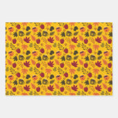 秋パターンデザイン ラッピングペーパーシート (正面3)