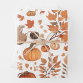 秋パターンデザイン ラッピングペーパーシート (インサイチュ)