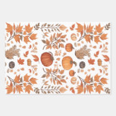 秋パターンデザイン ラッピングペーパーシート (正面)