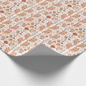 秋パターンデザイン ラッピングペーパー (角)